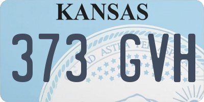 KS license plate 373GVH