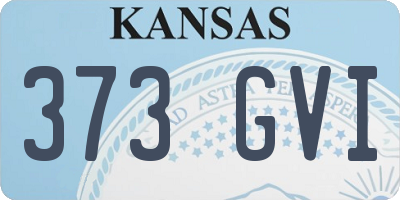 KS license plate 373GVI