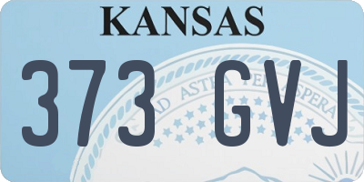 KS license plate 373GVJ