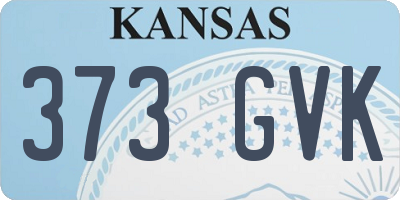 KS license plate 373GVK