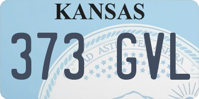 KS license plate 373GVL