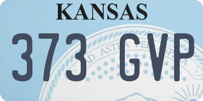 KS license plate 373GVP