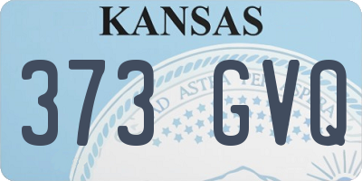 KS license plate 373GVQ