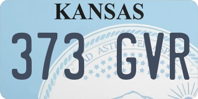 KS license plate 373GVR