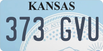 KS license plate 373GVU