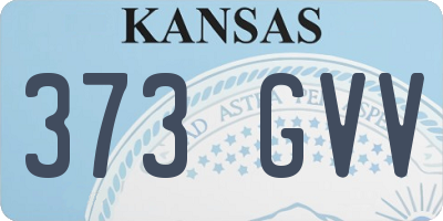 KS license plate 373GVV