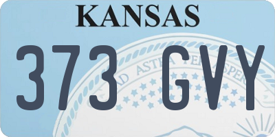 KS license plate 373GVY