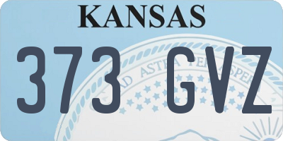 KS license plate 373GVZ