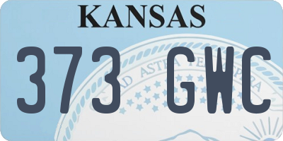 KS license plate 373GWC