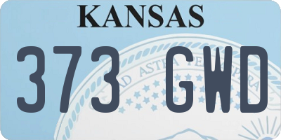 KS license plate 373GWD