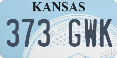 KS license plate 373GWK