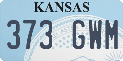 KS license plate 373GWM