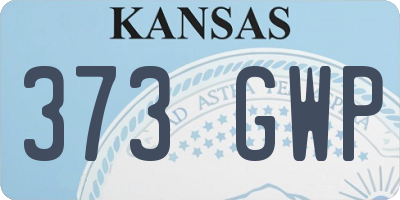 KS license plate 373GWP