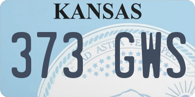 KS license plate 373GWS