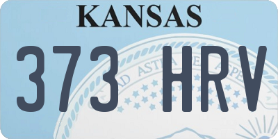 KS license plate 373HRV