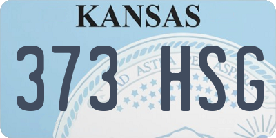 KS license plate 373HSG
