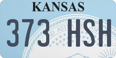 KS license plate 373HSH