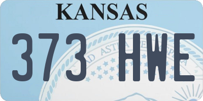 KS license plate 373HWE