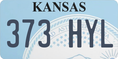 KS license plate 373HYL