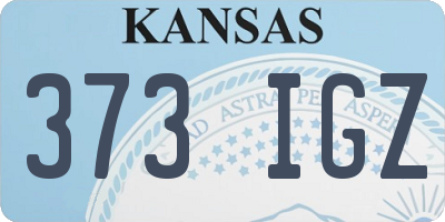 KS license plate 373IGZ
