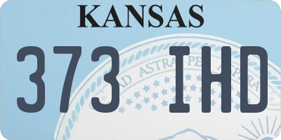 KS license plate 373IHD