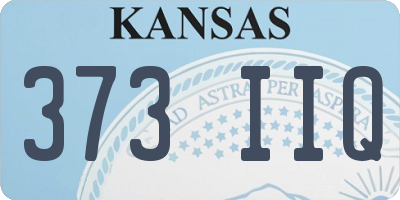 KS license plate 373IIQ