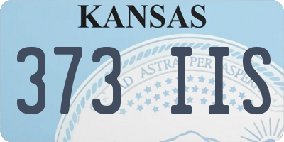 KS license plate 373IIS