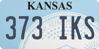 KS license plate 373IKS