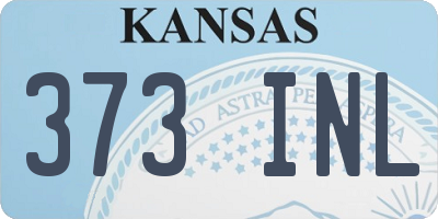 KS license plate 373INL