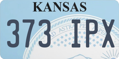 KS license plate 373IPX