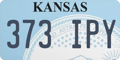 KS license plate 373IPY