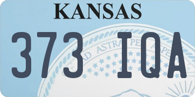 KS license plate 373IQA
