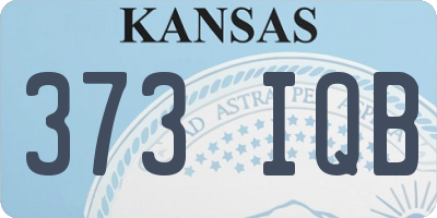 KS license plate 373IQB