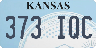 KS license plate 373IQC