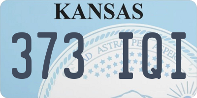 KS license plate 373IQI