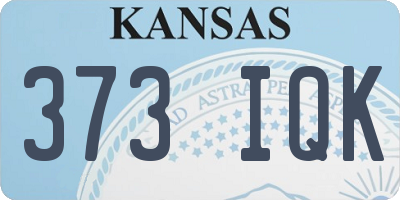 KS license plate 373IQK