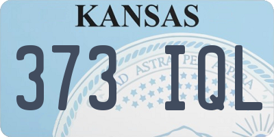 KS license plate 373IQL