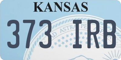 KS license plate 373IRB