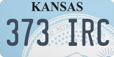 KS license plate 373IRC
