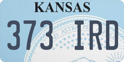 KS license plate 373IRD