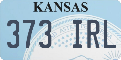 KS license plate 373IRL