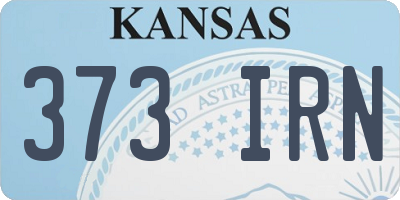 KS license plate 373IRN