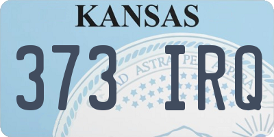 KS license plate 373IRQ