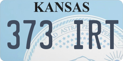 KS license plate 373IRT