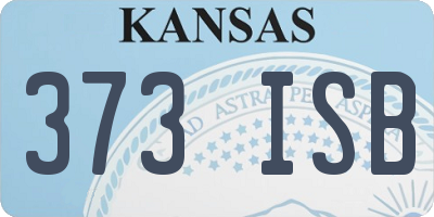 KS license plate 373ISB