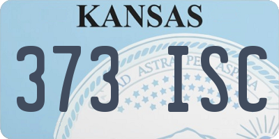 KS license plate 373ISC