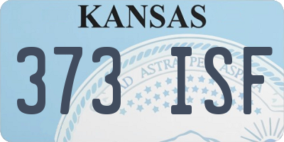KS license plate 373ISF