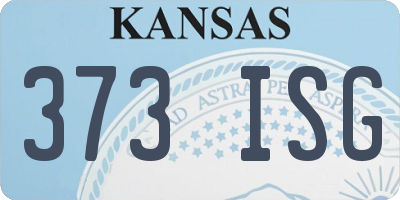 KS license plate 373ISG