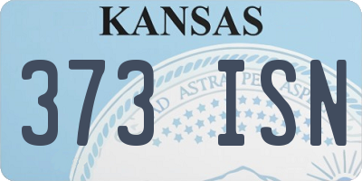 KS license plate 373ISN