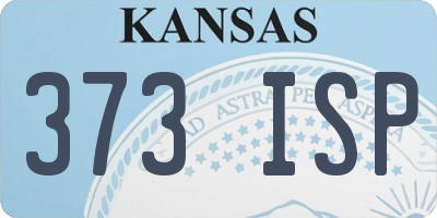 KS license plate 373ISP